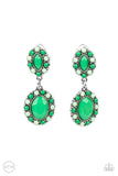 Positively Pampered - Green Clip-on Earring