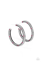 Richly Royal - Pink Hoop Earring