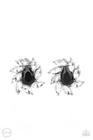 Sophisticated Swirl - Black Clip-on Earring