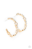 Swoon-Worthy Sparkle - Gold Hoop Earring