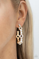 Swoon-Worthy Sparkle - Gold Hoop Earring