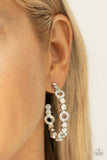 Swoon-Worthy Sparkle - White Hoop Earring