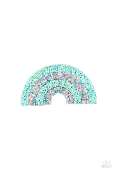 Rainbow Reflections - Blue Hair Clip