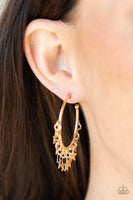 Happy Independence Day - Gold Hoop Earring