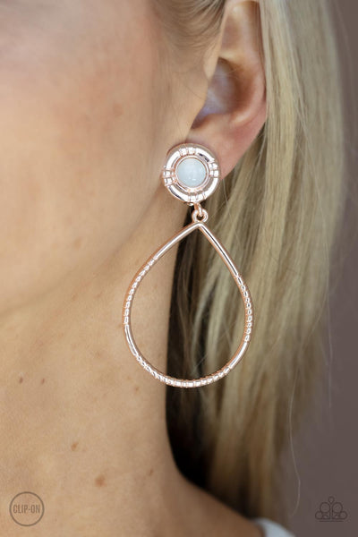 Fairytale Finish - Rose Gold Clip-on Earring