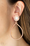 Fairytale Finish - Copper Clip-on Earring