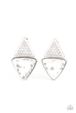 Risky Razzle - White Post Earring