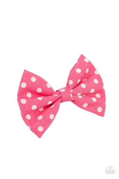 Polka Dot Delight - Pink Hair Clip