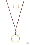BLING Into Focus - Brown Necklace
