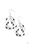Rippling Rapport - Black Earring