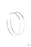 DIP, DIP, Hooray! - White Hoop Earring