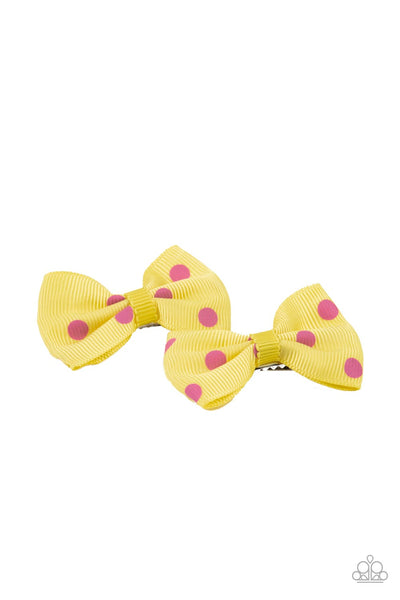 Polka Dot Drama - Yellow Hair Clip