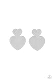 Heart-Racing Refinement - Silver Post Earring