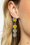 Asymmetrical Appeal - Yellow Post Earring