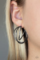 City Contour - Black Hoop Earring