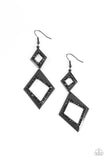 Deco Decoupage - Black Earring