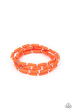 Radiantly Retro - Orange Bracelet