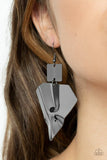 Deceivingly Deco - Black Earring
