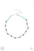 Colorfully Flower Child - Blue Choker