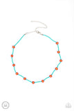 Colorfully Flower Child - Blue Choker