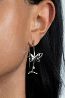 Full Out Flutter - Pink Hoop Earring