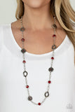 Glammed Up Goals - Red Necklace