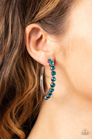 Photo Finish - Blue Hoop Earring