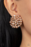 Head To Toe Twinkle - Brown Clip-on Earring