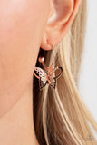 Butterfly Freestyle - Rose Gold Hoop Earrings
