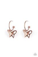 Butterfly Freestyle - Copper Hoop Earring