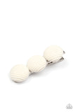 Cute as a Button - White Hair Clip