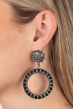 Playfully Prairie - Black Post Earring
