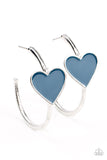 Kiss Up - Blue Hoop Earring