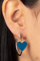 Kiss Up - Blue Hoop Earring