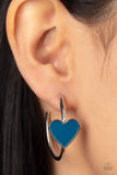 Kiss Up - Blue Hoop Earring