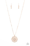 Botanical Bling - Rose Gold Necklace