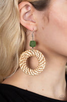 Wildly Wicker - Green Earring