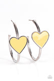 Kiss Up - Yellow Hoop Earring