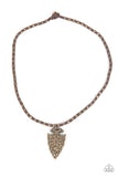 Get Your ARROWHEAD in the Game - Brass Necklace