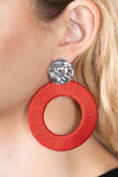 Strategically Sassy - Red Post Earring