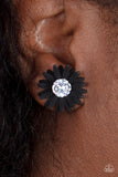 Sunshiny DAIS-y - Black Post Earring