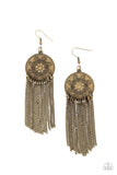 Fringe Control - Brass Earring