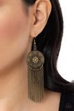 Fringe Control - Brass Earring
