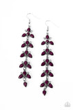 Fanciful Foliage - Purple Earring