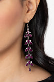 Fanciful Foliage - Purple Earring
