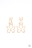 Flamboyant Flutter - Gold Post Earring