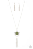 Funky Fringe - Green Necklace