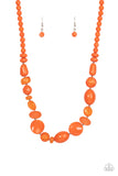 Tropical Tsunami - Orange Necklace
