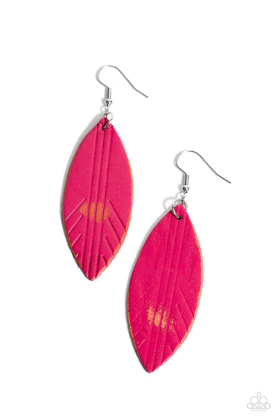 Leather Lounge - Pink Earring