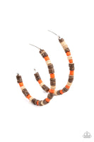 Effortlessly Earthy - Orange Hoop Earring